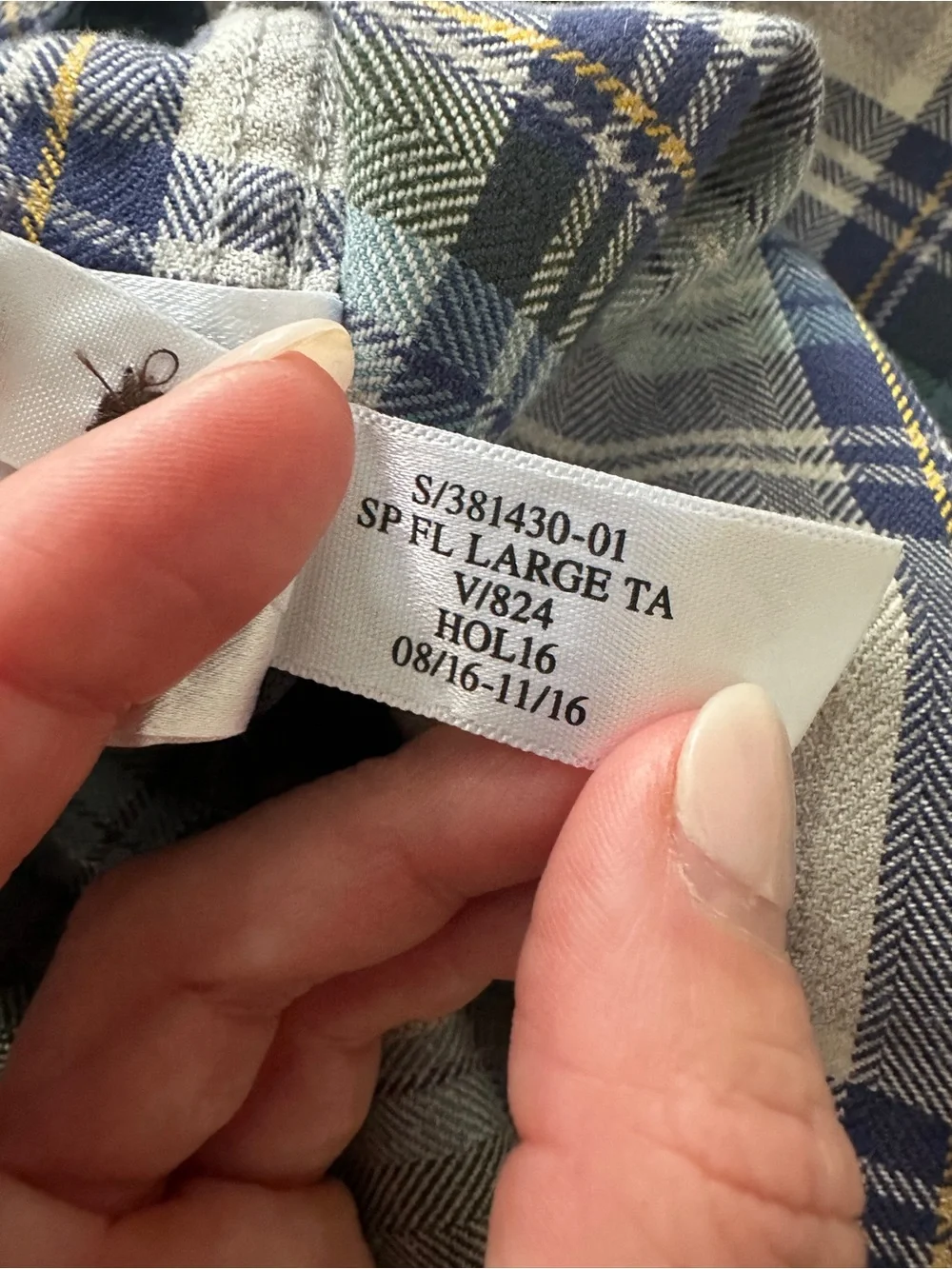 Banana Republic Luxe Flannel Shirt Large Camden Fit Plaid Blue Green Mint
